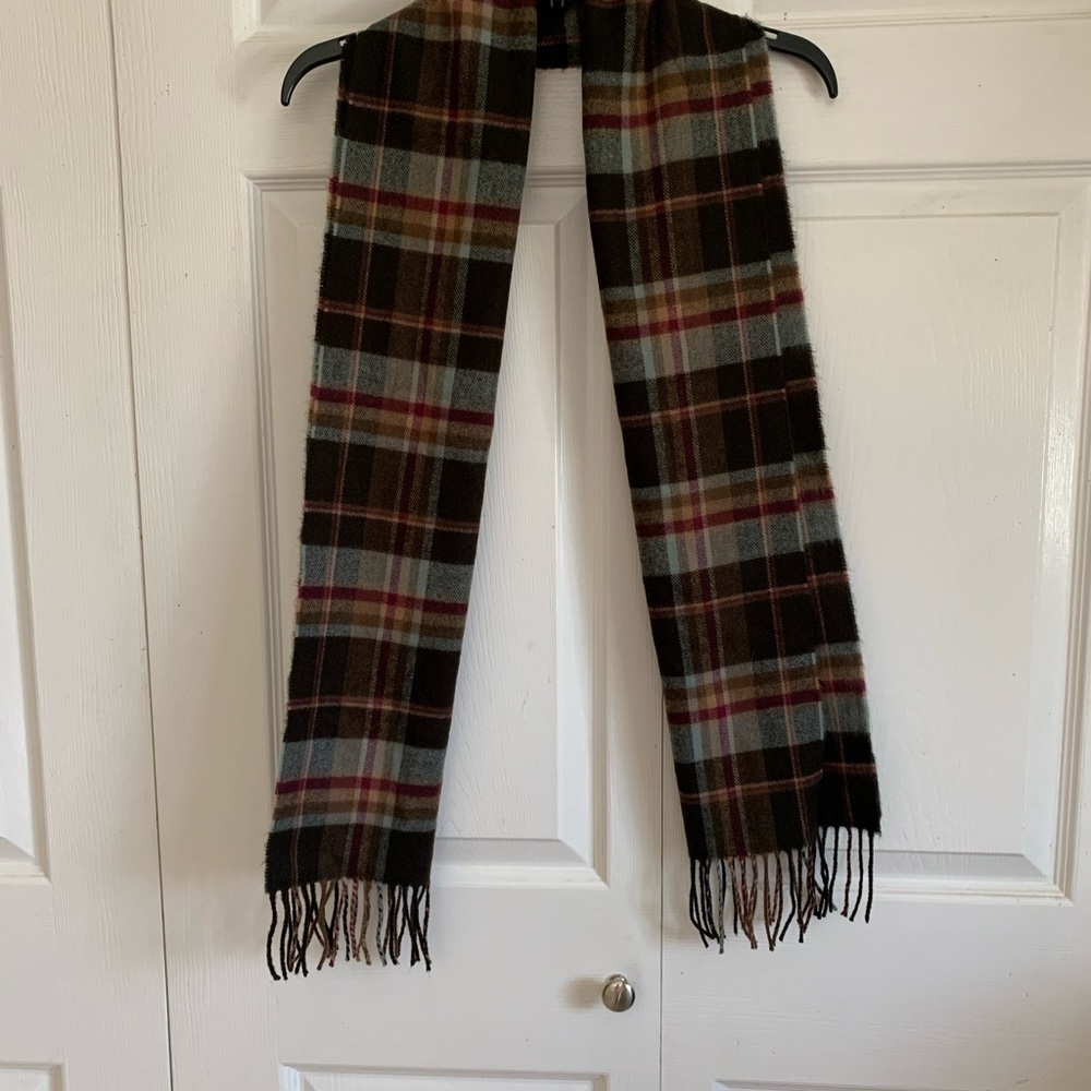 NWOT softer than cashmere?‎ Plaid brown mix scarf - Picture 2 of 6